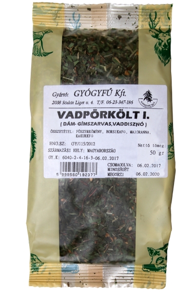 VADPÖRKÖLT I. 50 g