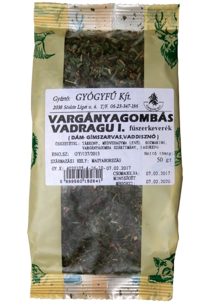 VARGÁNYAGOMBÁS VADRAGU I. 50 g